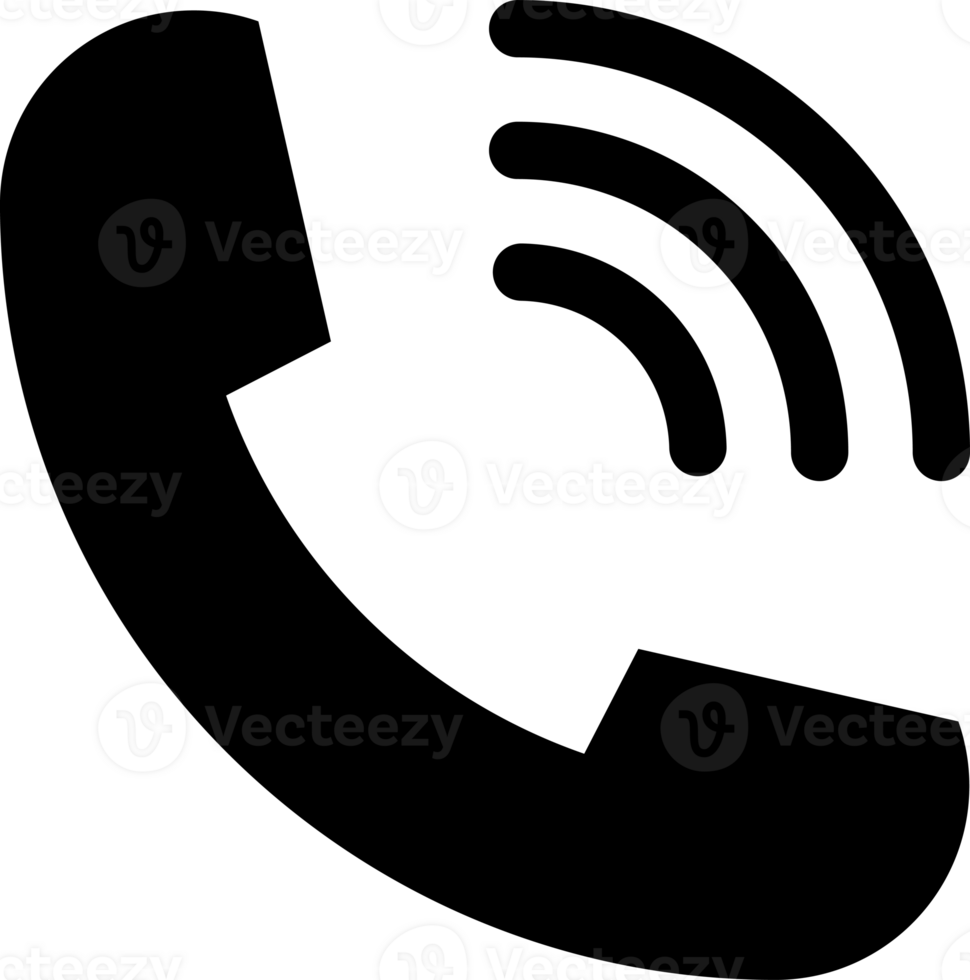 Ringing phone handset telephone icon symbol flat style for graphic design, logo, web site, social media, mobile app, ui illustration png