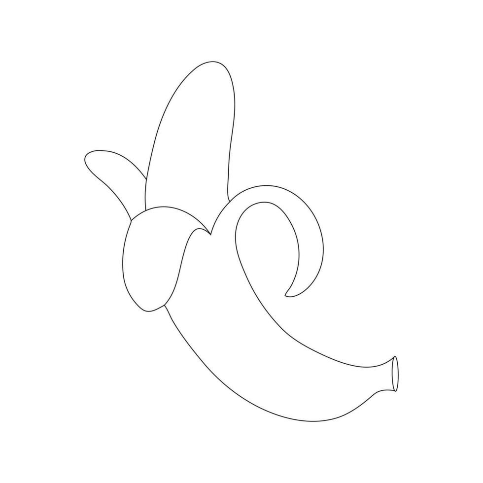 Sketch line Art Banana Coloring Book Vector illustration