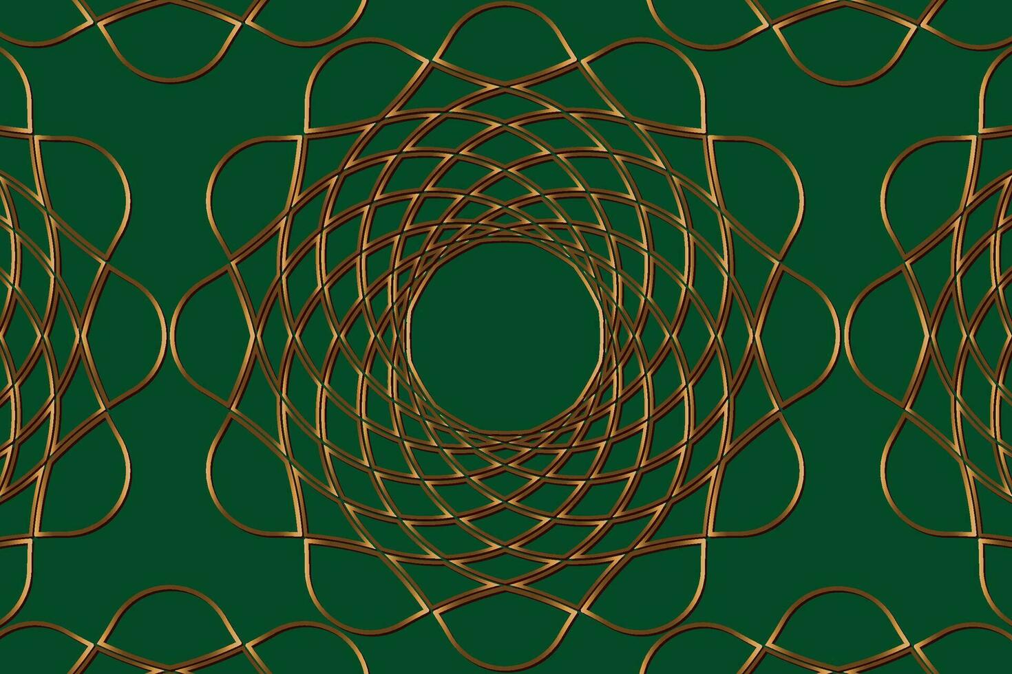 Gold Flowers mandala of sacred ancient geometry pattern background. Vintage Circles vector green template. Alchemy, religion, philosophy, astrology, spirituality themes. Golden luxury elements