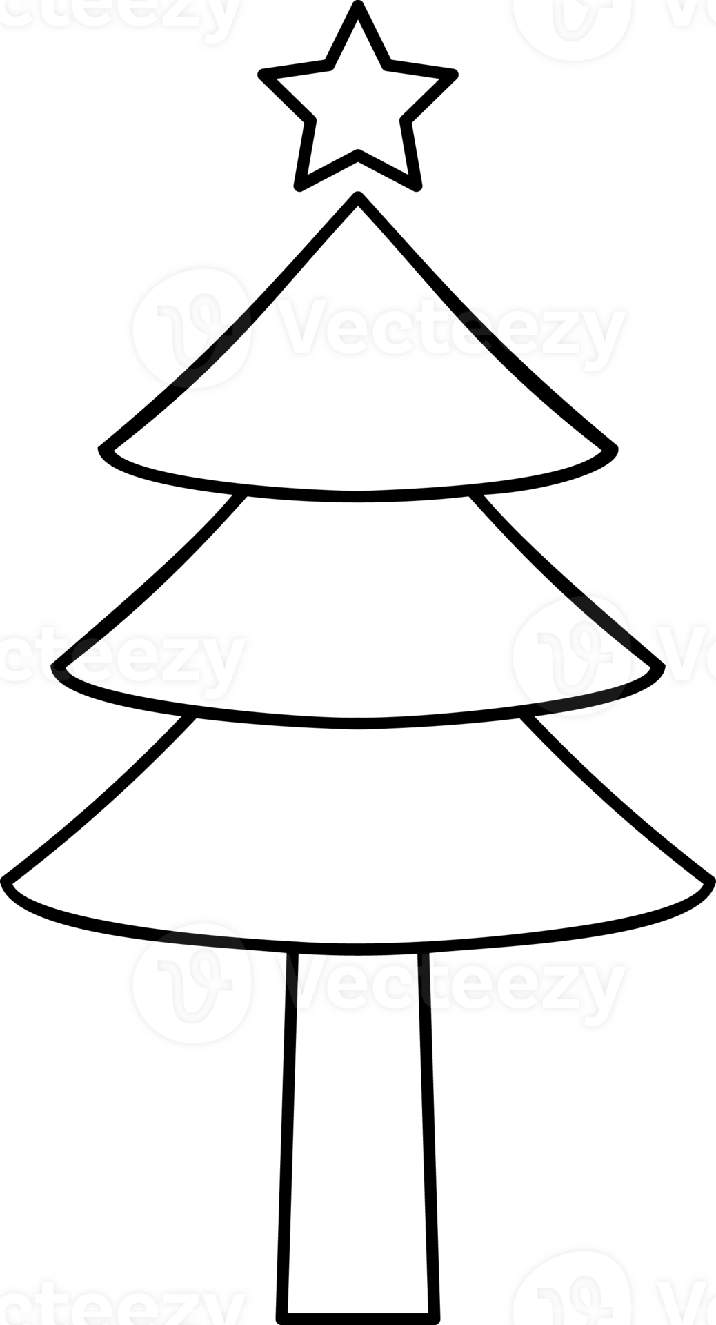 christmas tree outline icon 27173570 PNG