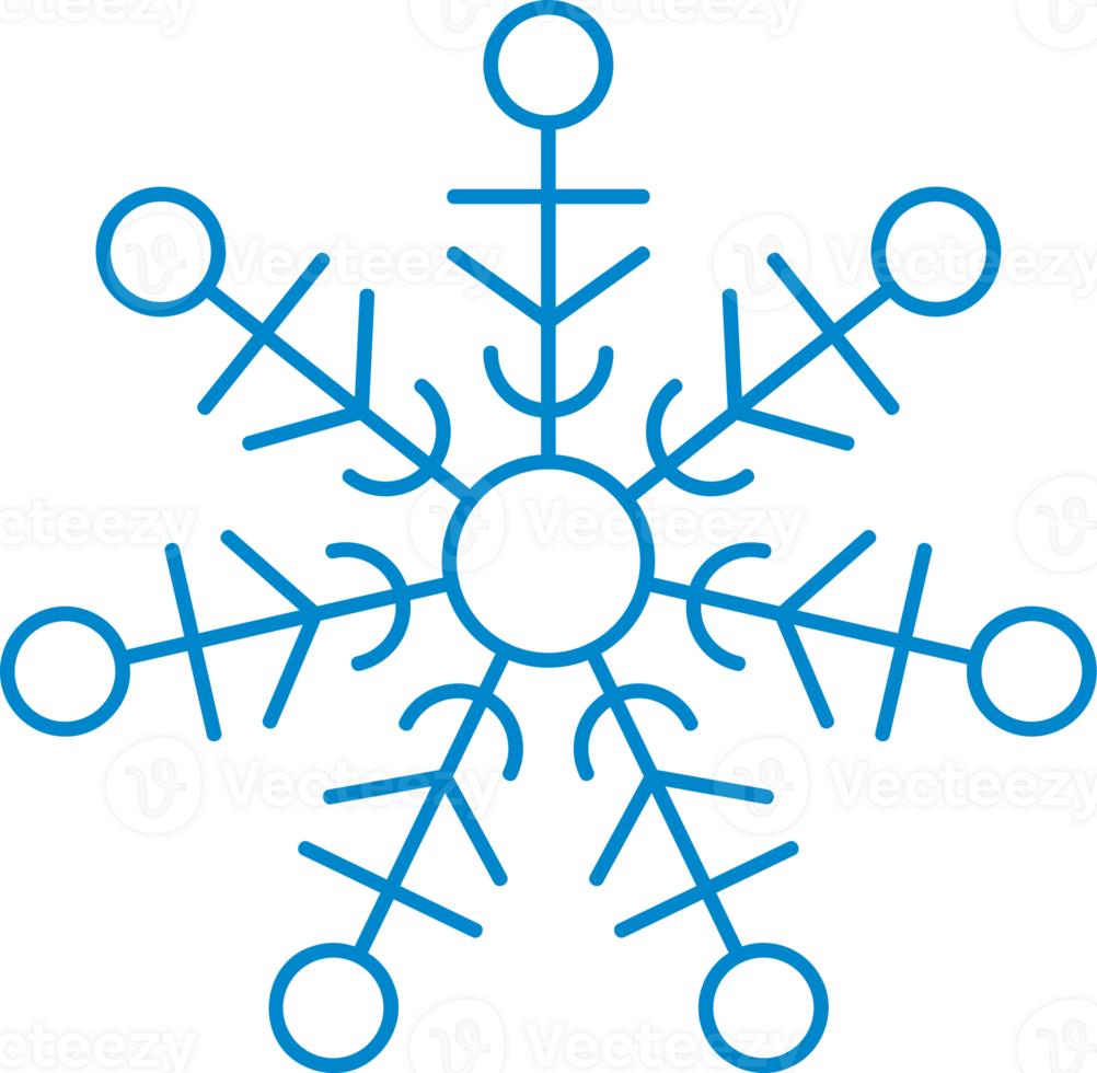 Schneeflocke Weihnachten eben Symbol png