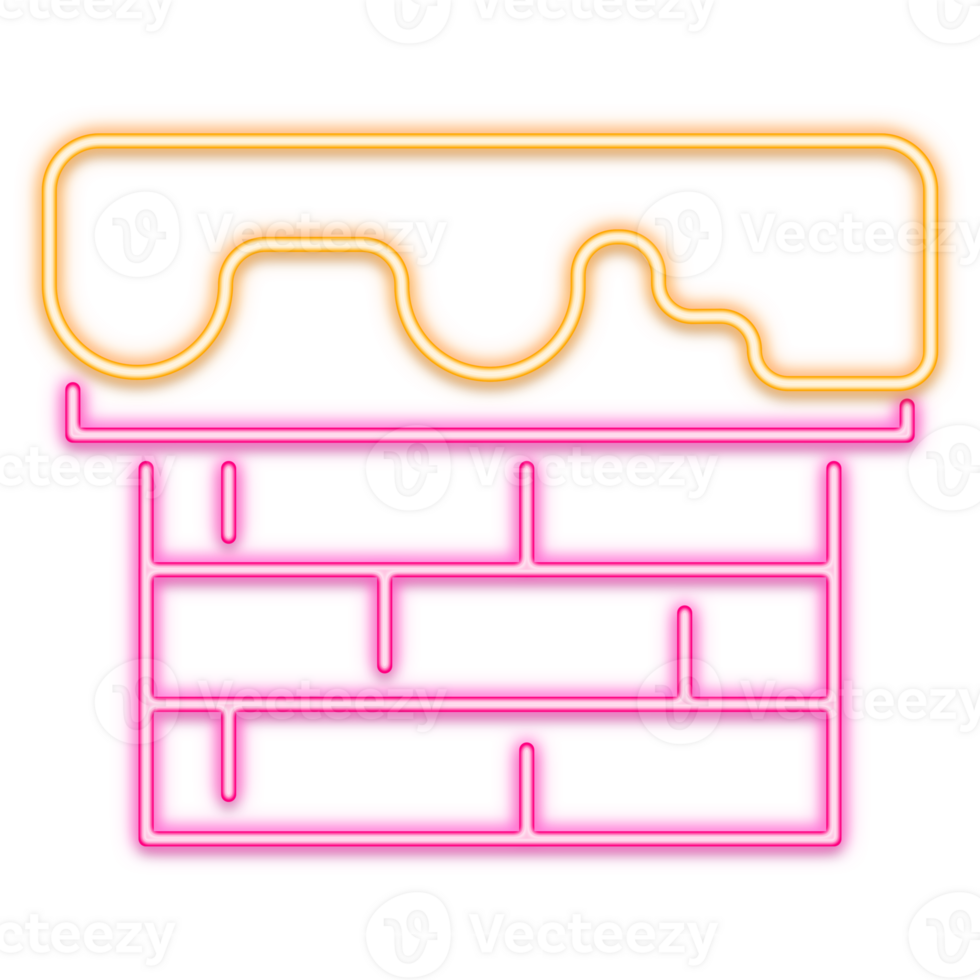 Halloween neon light line icon ghost . Trick or treat concept. png