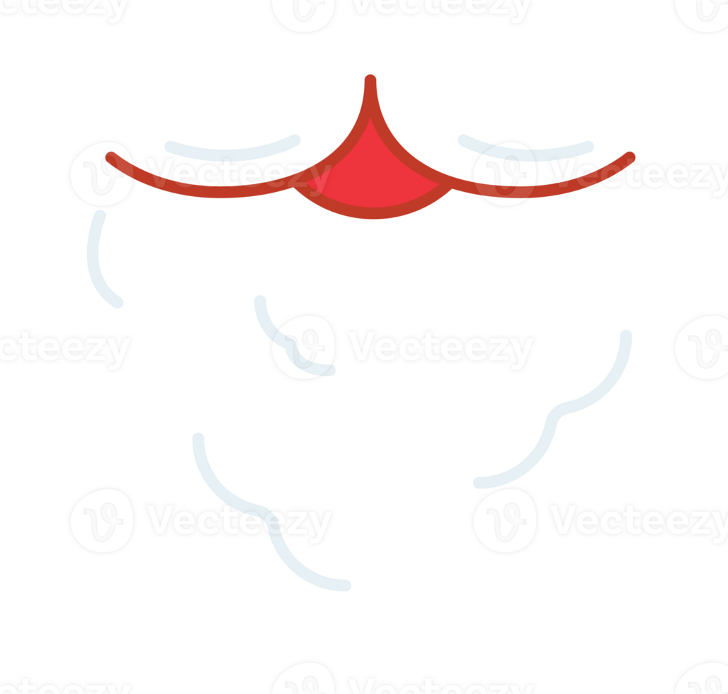 christmas santa claus beard flat icon png