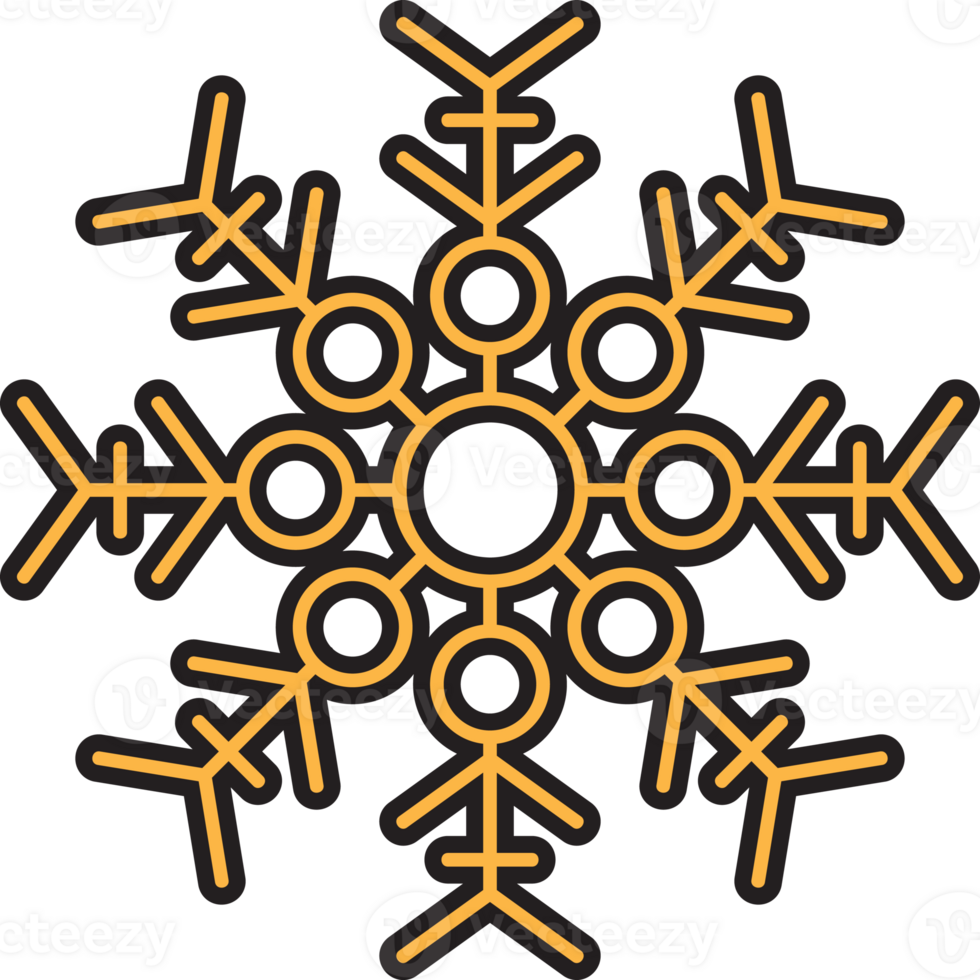 snowflake christmas flat line icon png