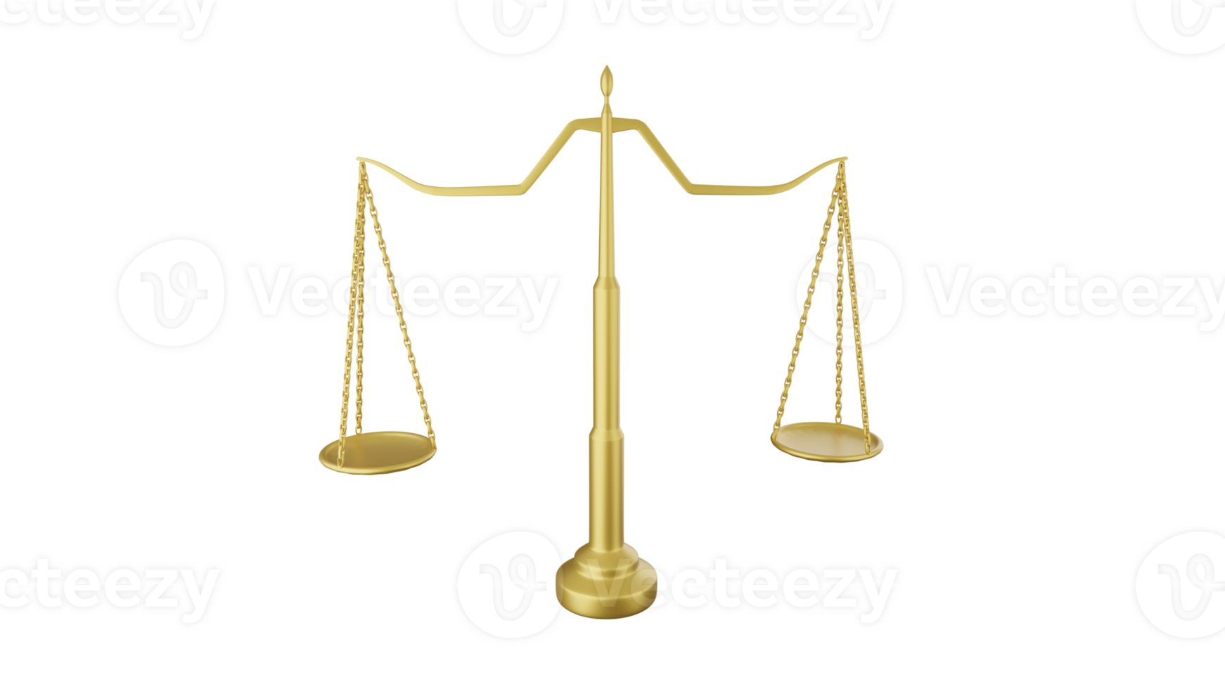 3D rendering of Golden lawyer scale, Justice scale, Judgement concept png