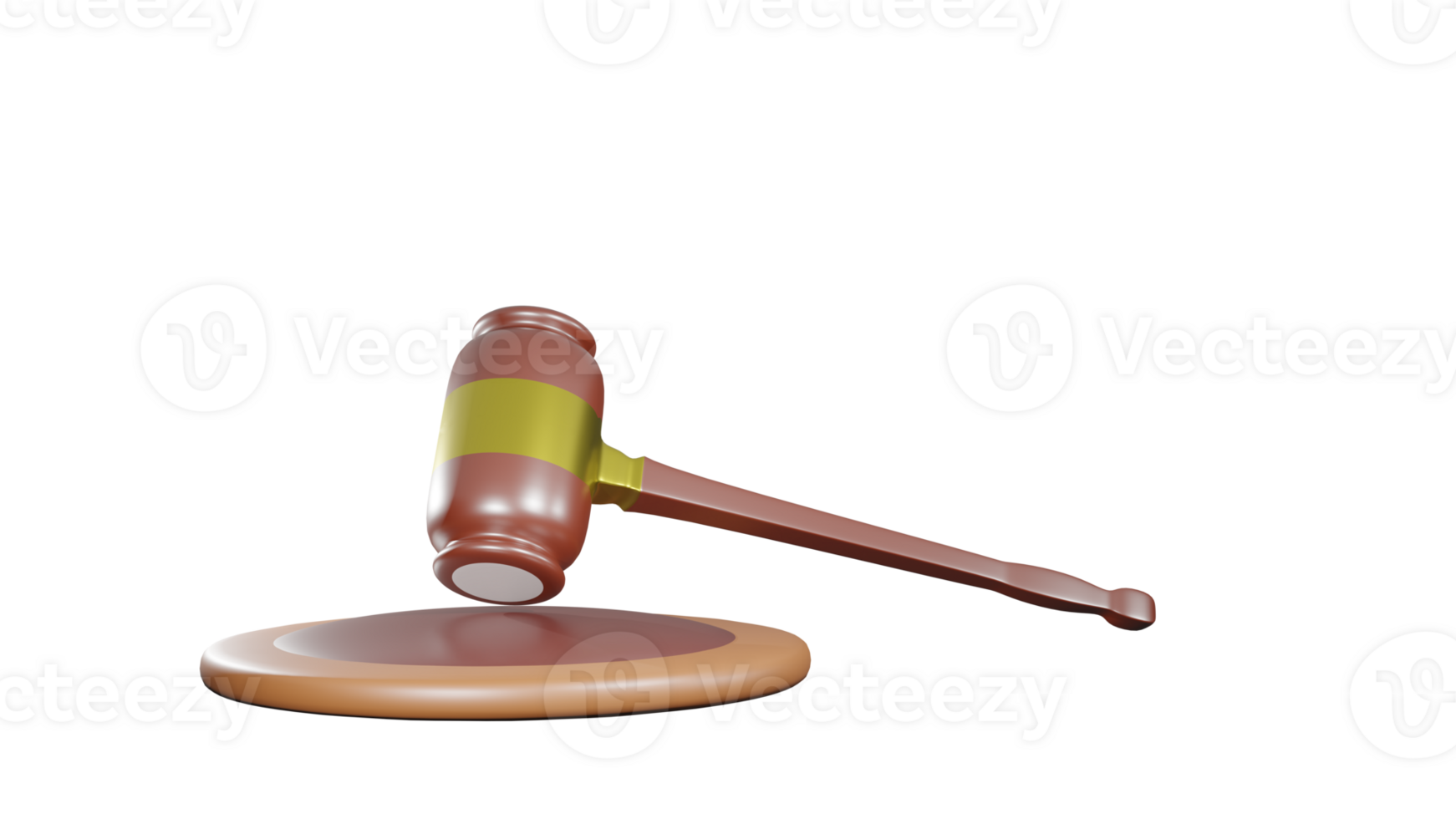 3D rendering of judge gavel, Auction hammer, Justice concept png