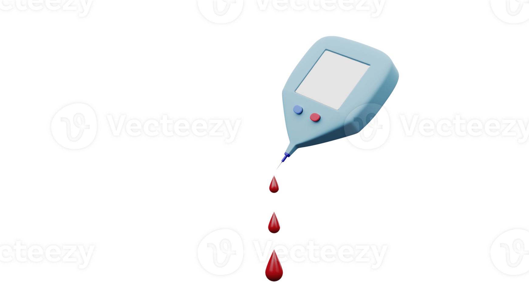 3D render of medical equipment, Blood glucose meter png