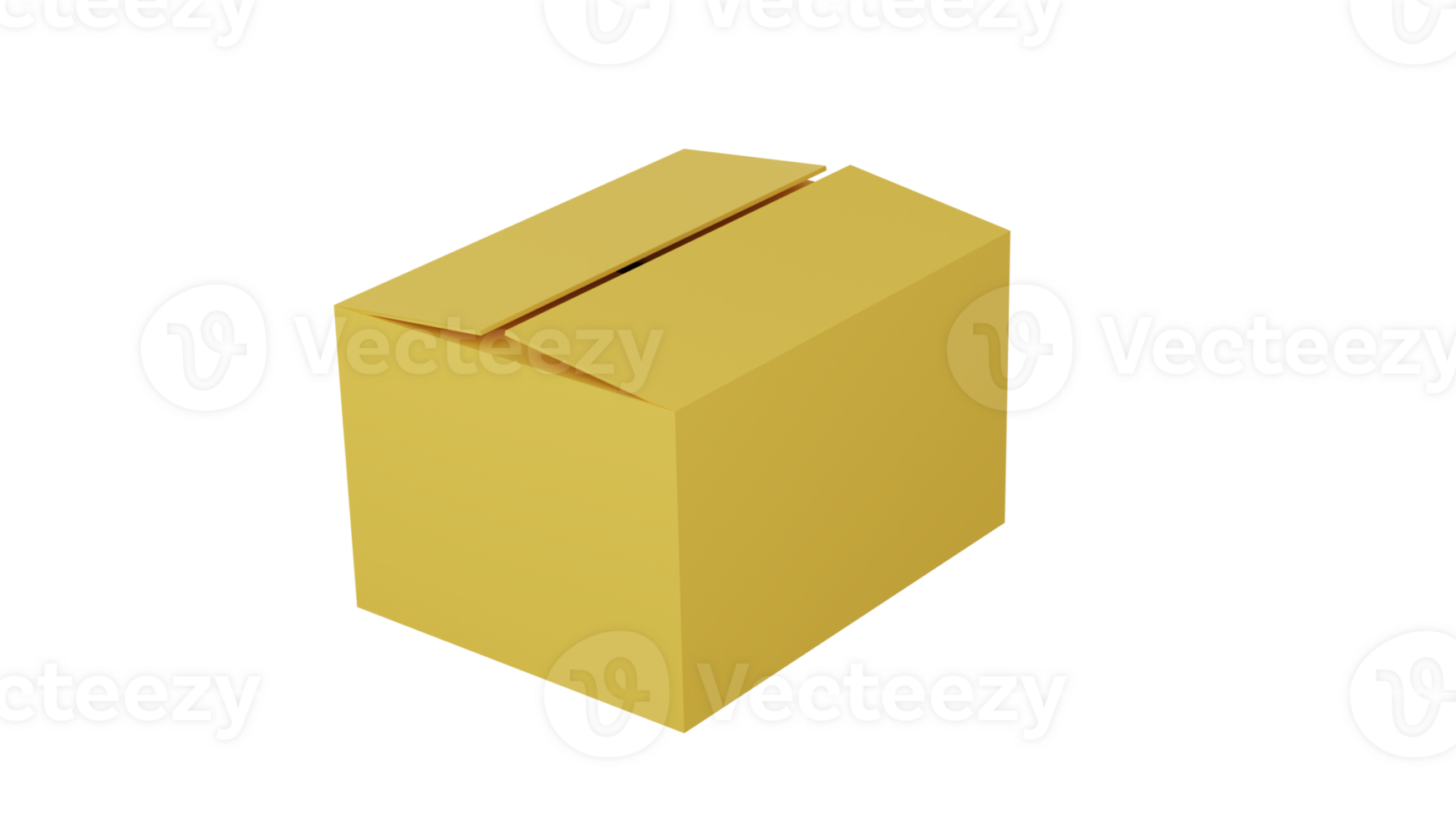 3D rendering of parcel box, Cardboard box, in isometric view, idea for online shopping, Logistic, international delivery png