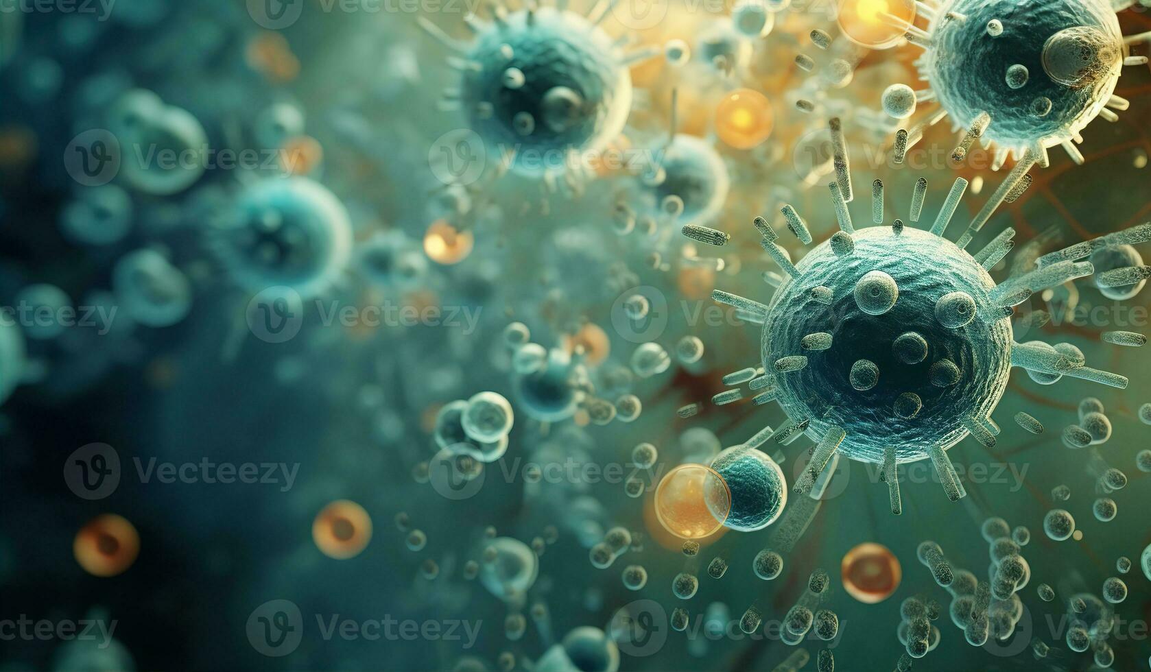 Realistic photo bacterium. Created with Generative AI