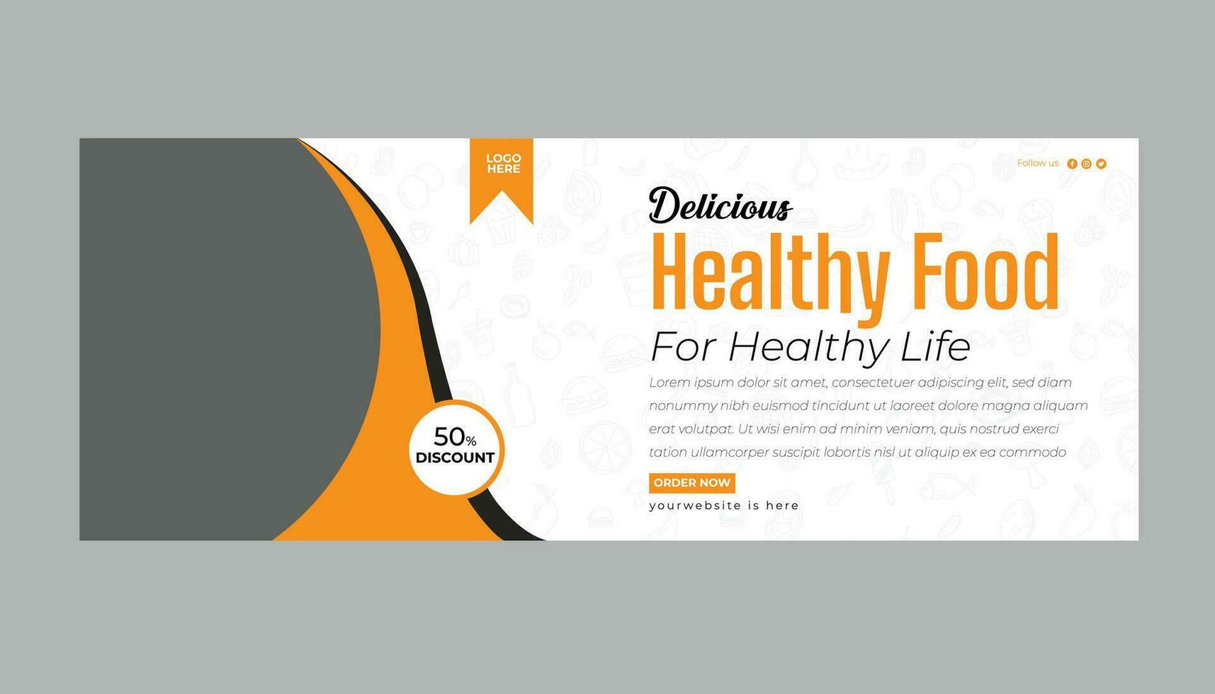 Restaurant banner design vector