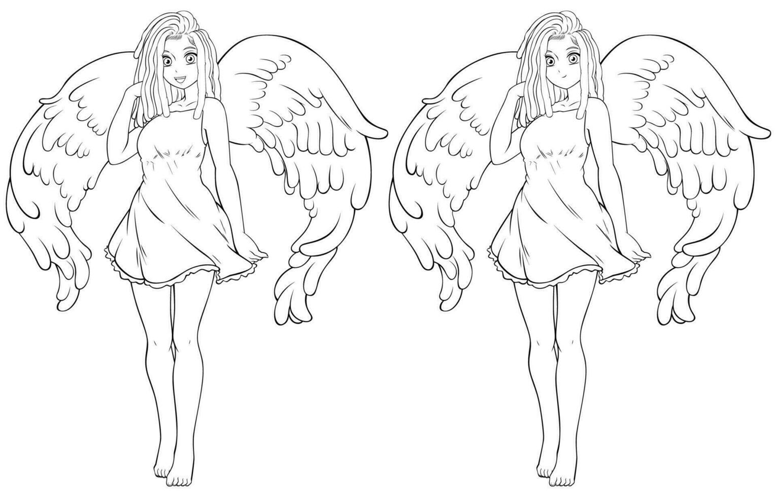 anime angel drawings