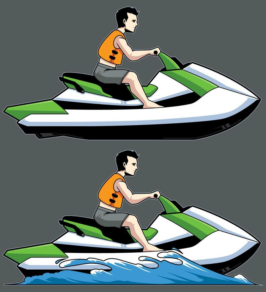 Jet Ski Mascot Illustration vector