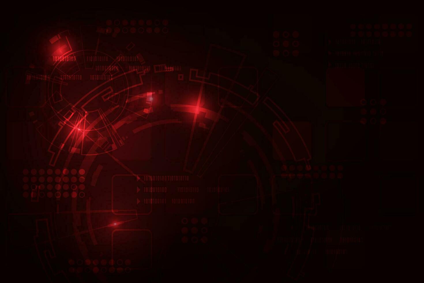 Vector futuristic abstract technology red background.