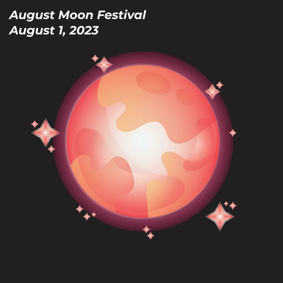 August Moon Festival vector