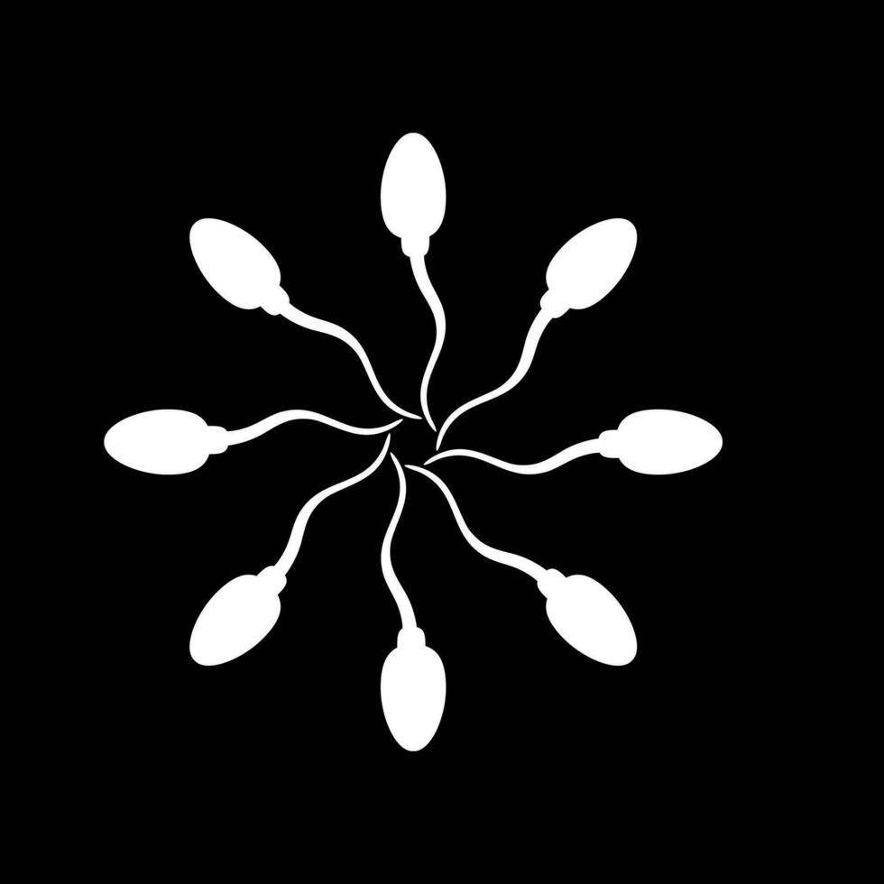Silhouette of the Spermatozoa for Icon, Symbol, Art Illustration, Pictogram, Apps, Website, Logo Type or Graphic Design Element. Vector Illustration