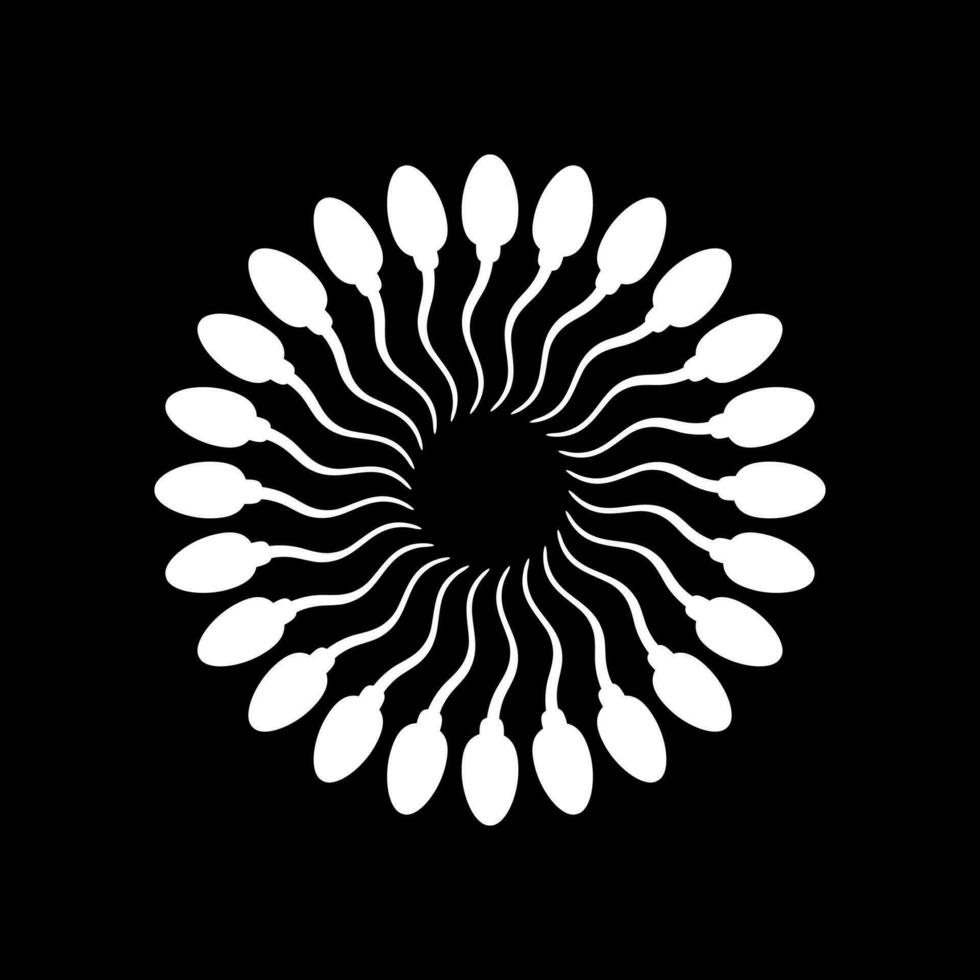 Silhouette of the Spermatozoa for Icon, Symbol, Art Illustration, Pictogram, Apps, Website, Logo Type or Graphic Design Element. Vector Illustration