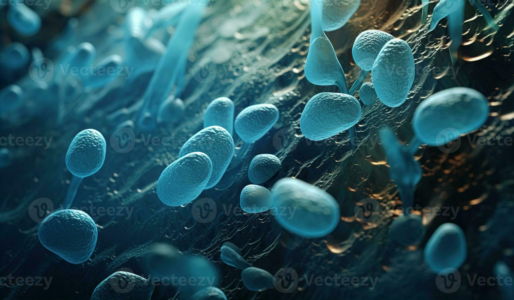 Realistic photo bacterium. Created with Generative AI