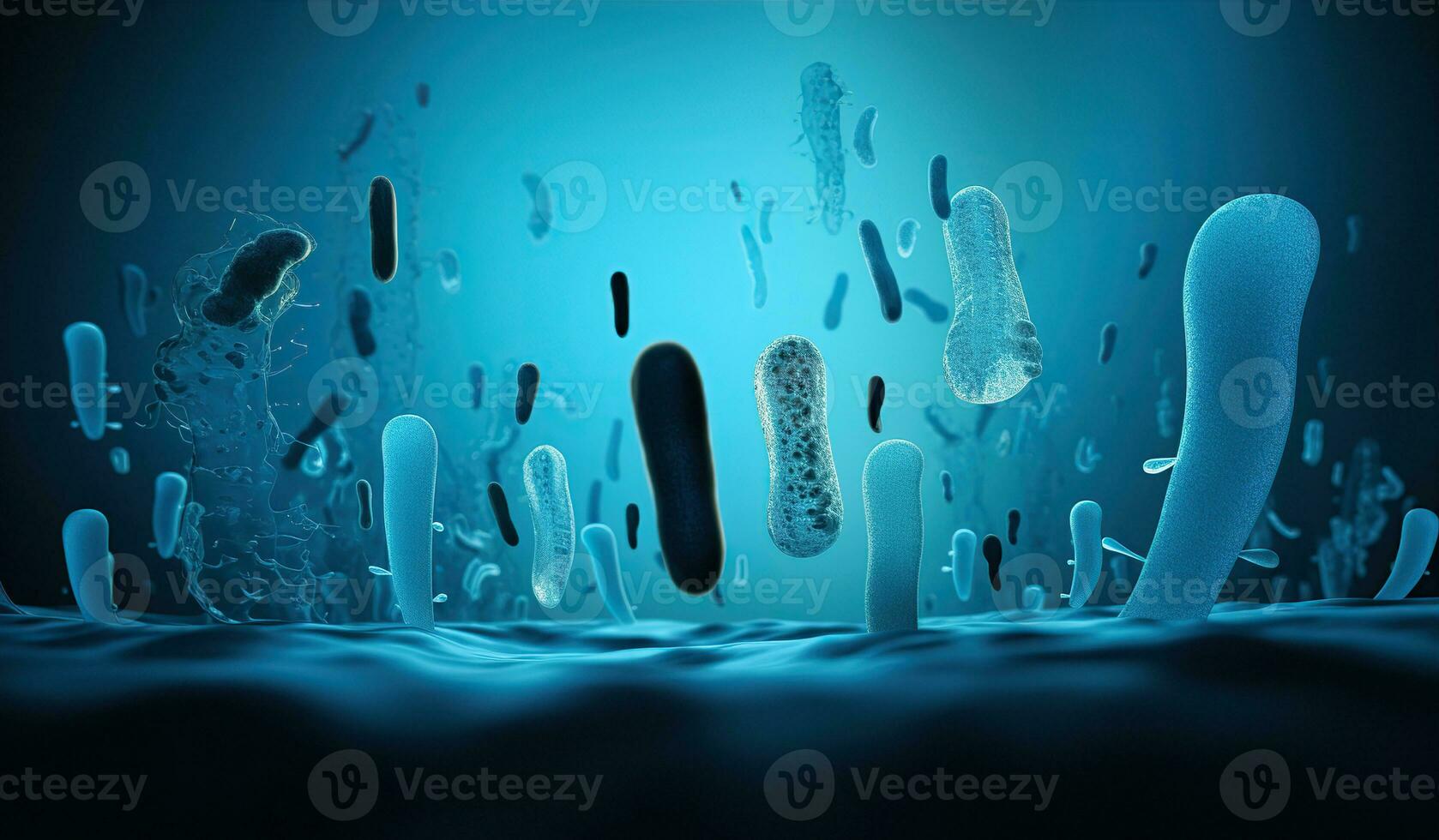 Realistic photo bacterium. Created with Generative AI
