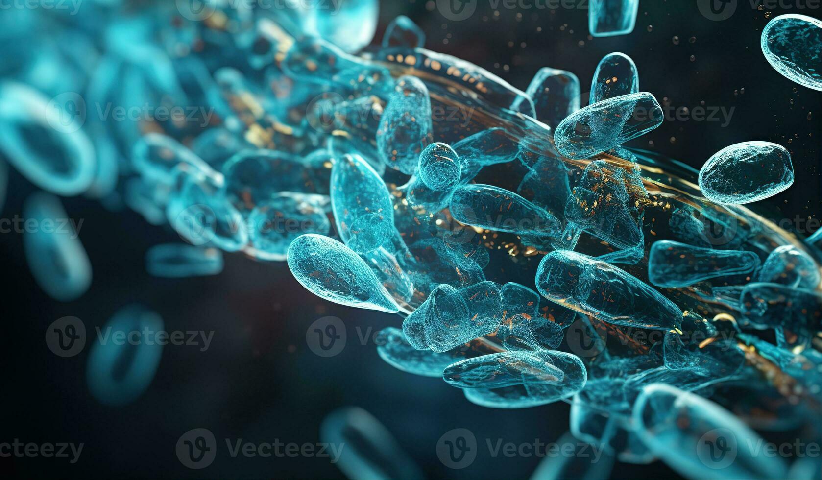 Realistic photo bacterium. Created with Generative AI