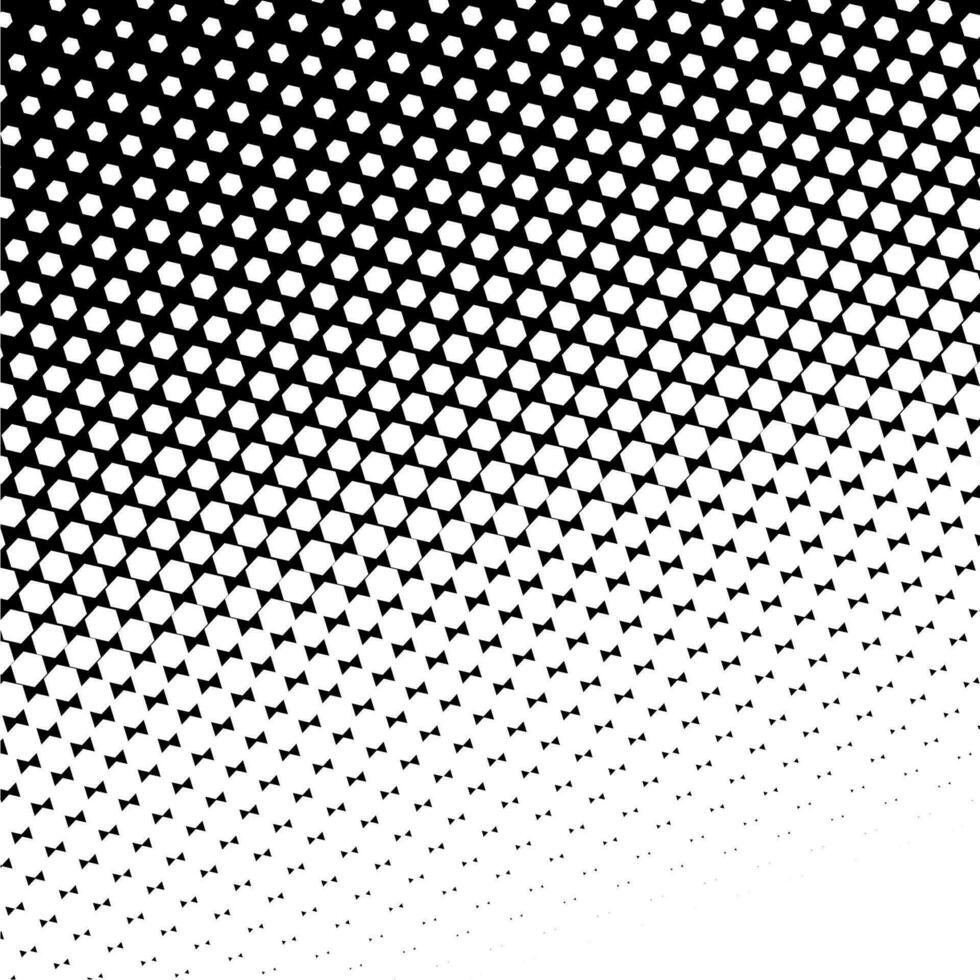 Black Halftone hexagon Background Free Vector