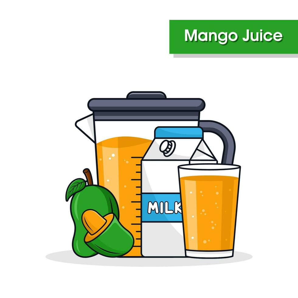Mango juice drink background design illustration vector