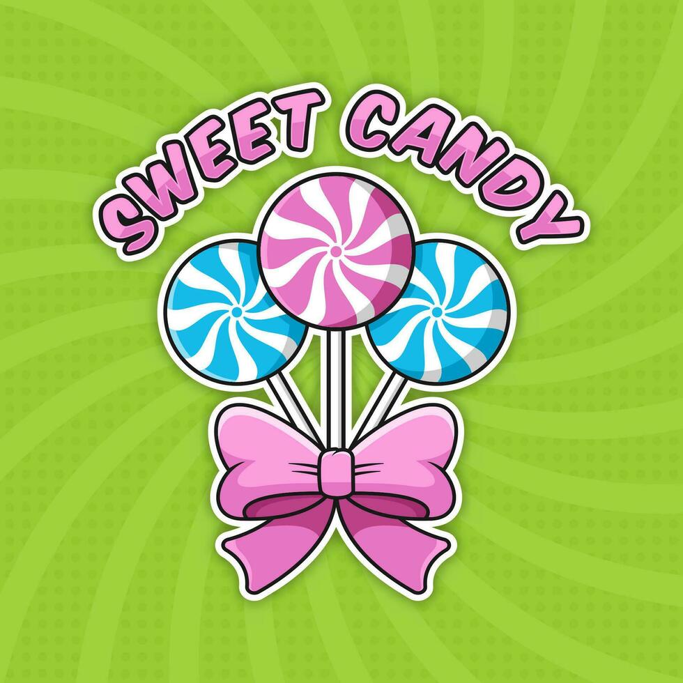 Sweet spiral candy background design illustration vector