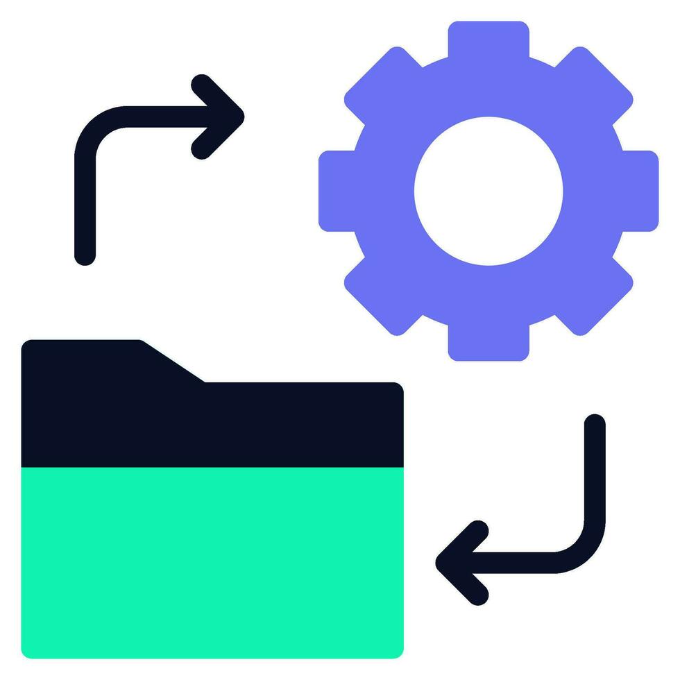 datos Procesando icono ilustración vector