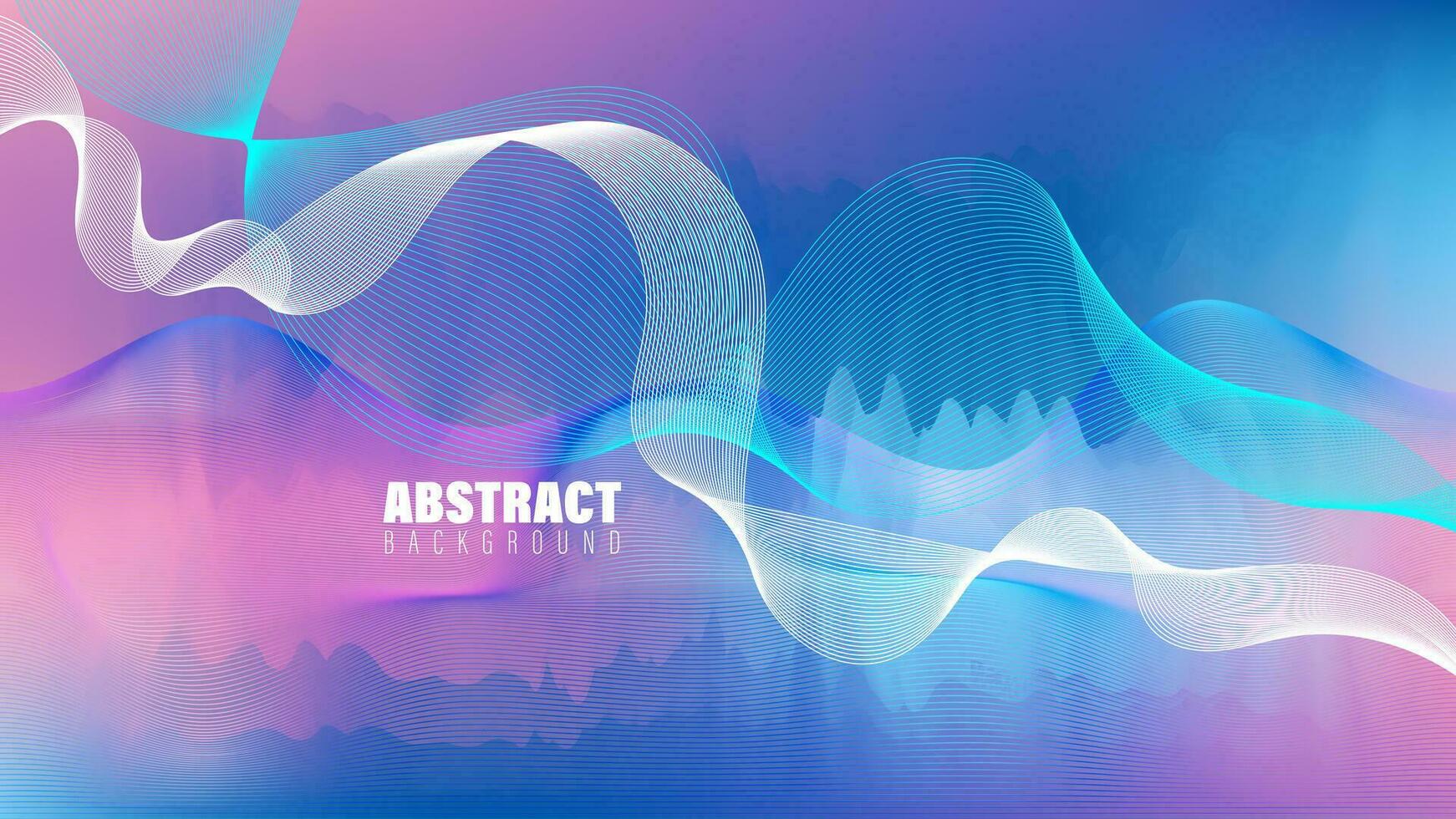 Abstract Background With Colorful Waves vector