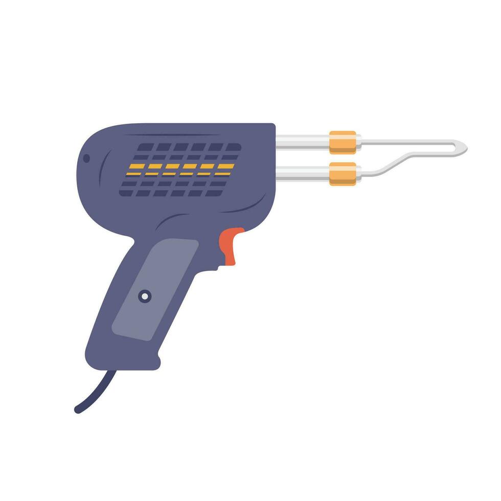 Soldering Gun Flat Illustration. Clean Icon Design Element on Isolated White Background vector