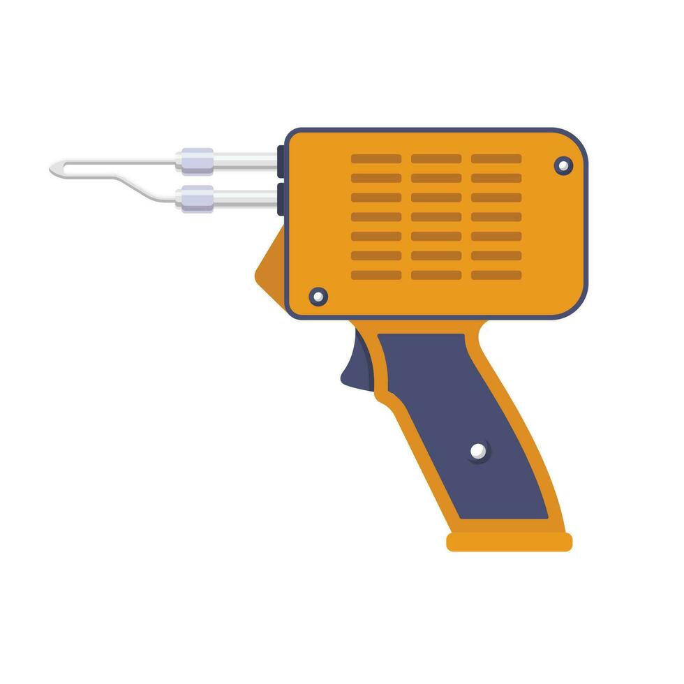 Soldering Gun Flat Illustration. Clean Icon Design Element on Isolated White Background vector