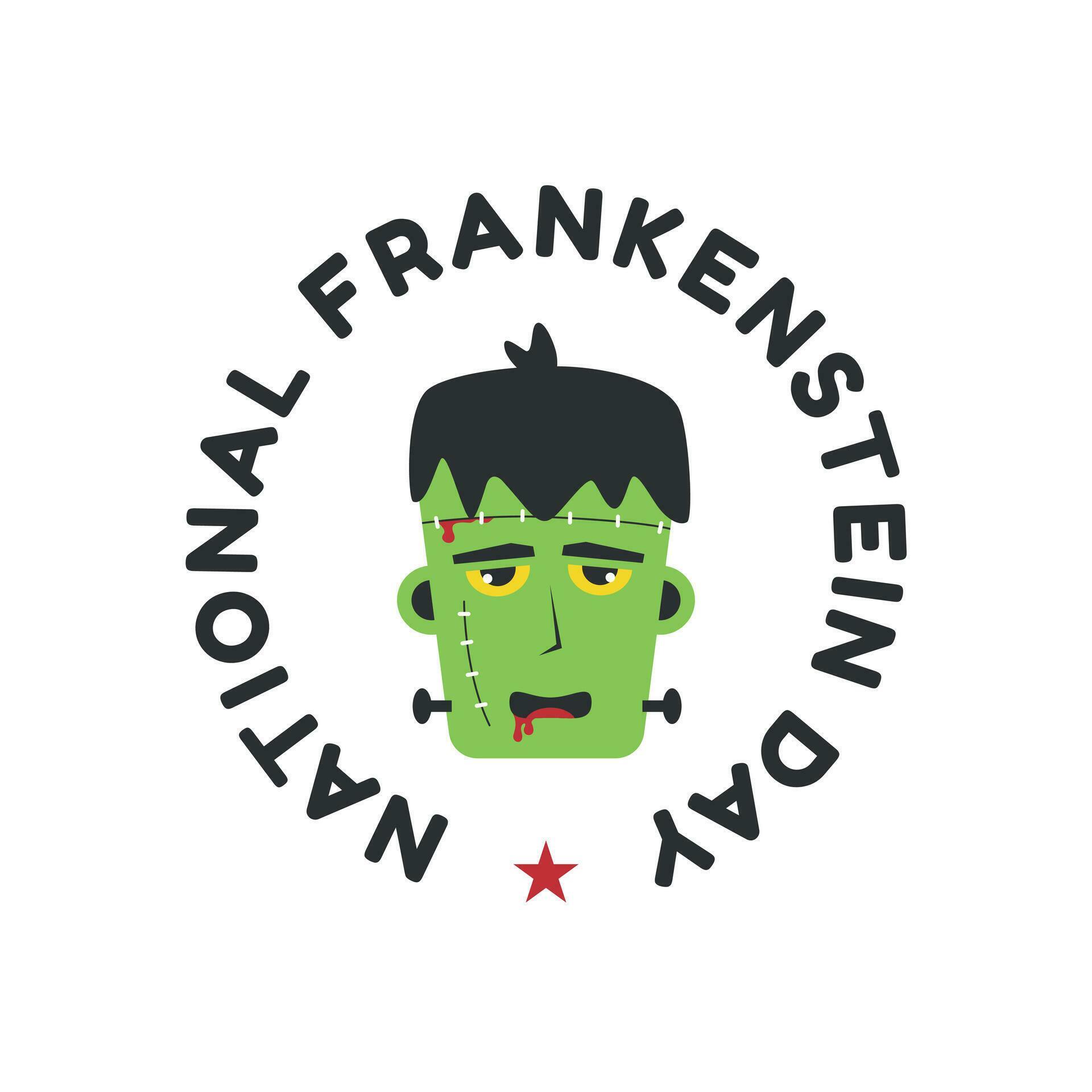 Frankenstein day design template good for celebration greeting