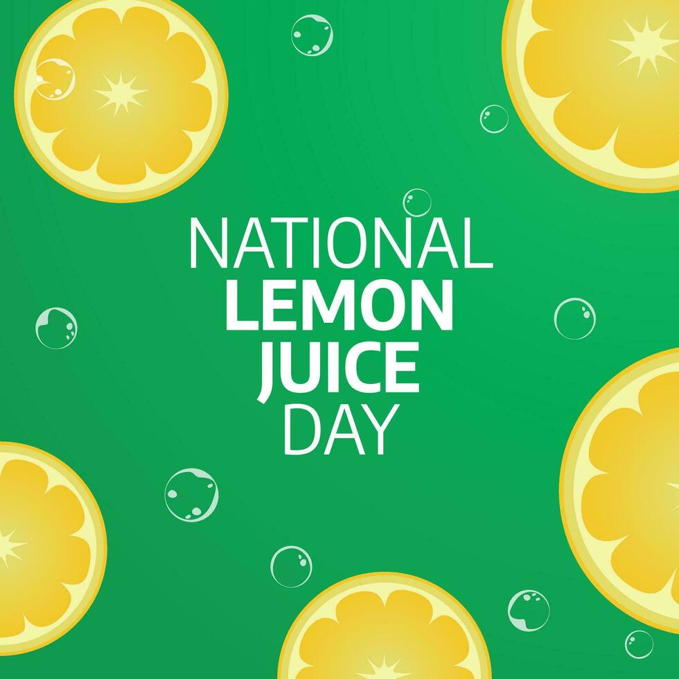 national lemon juice day design template good for celebration. lemon juice illustration. flat design. lemon image. vector
