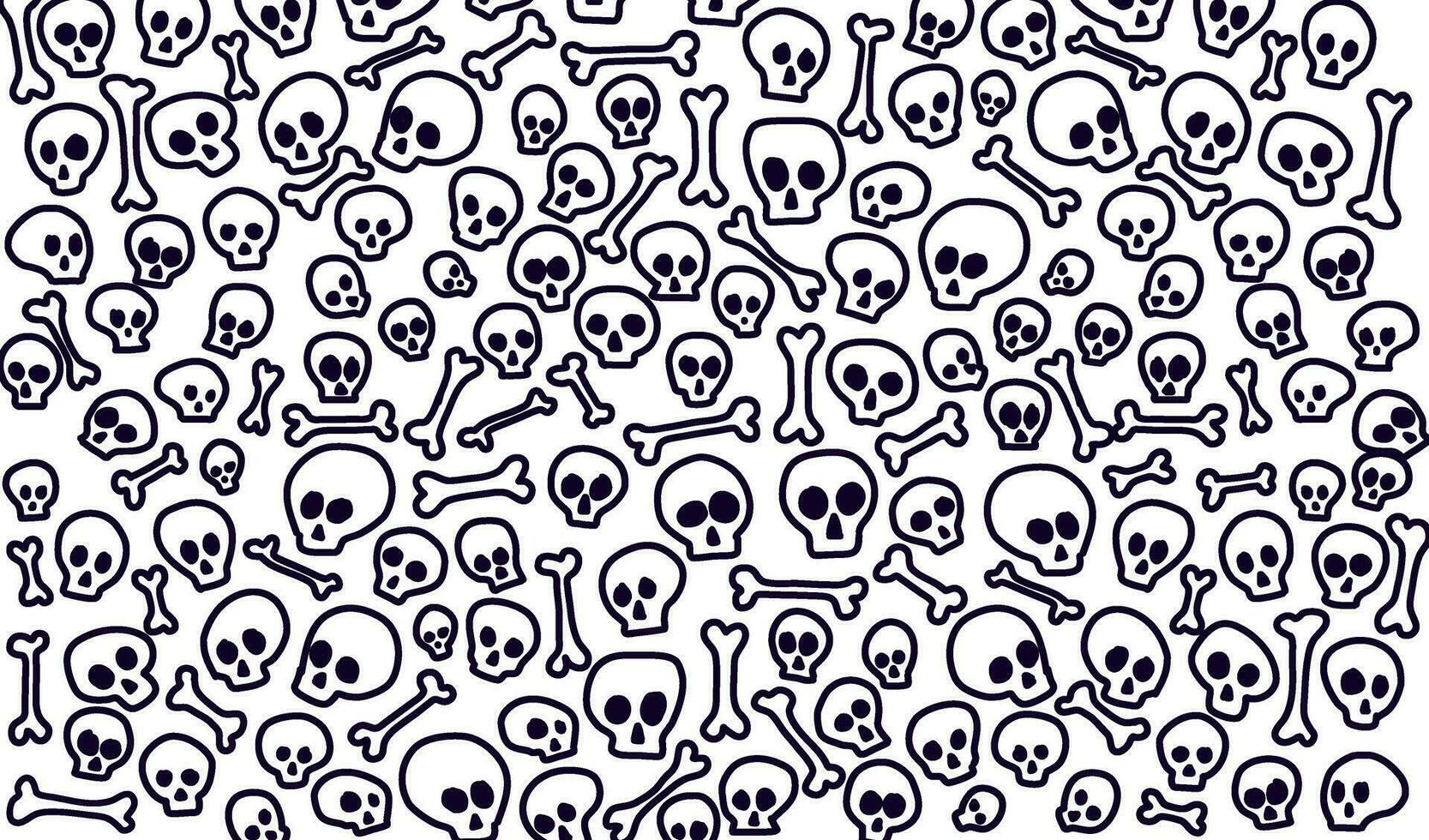skull doodle background. skull pattern background. skull doodle wallpaper. skull doodle print fabric. vector