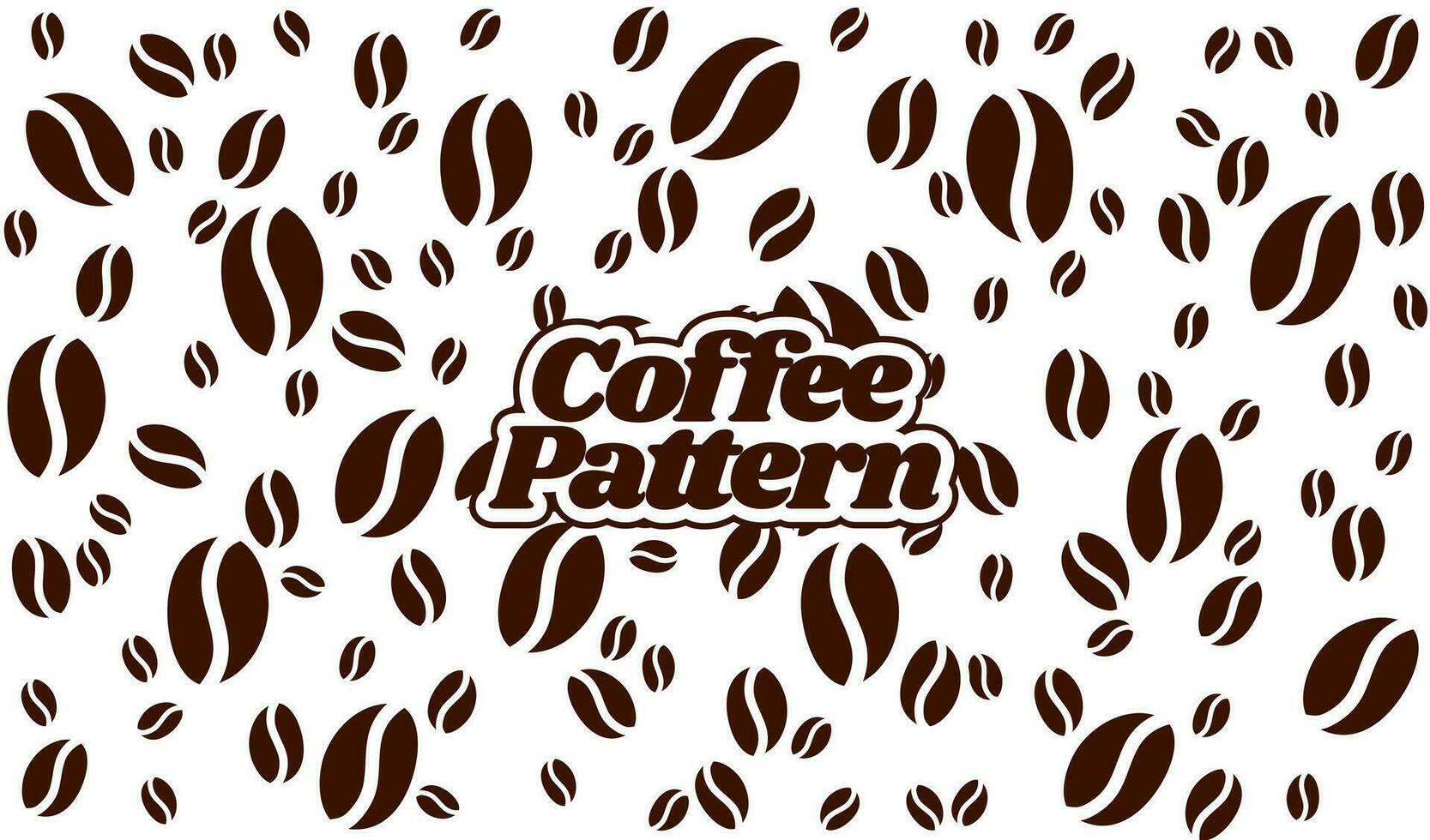 café frijoles modelo. antecedentes café frijoles modelo. sin costura café frijol modelo para embalaje. café frijoles fondo de pantalla. vector