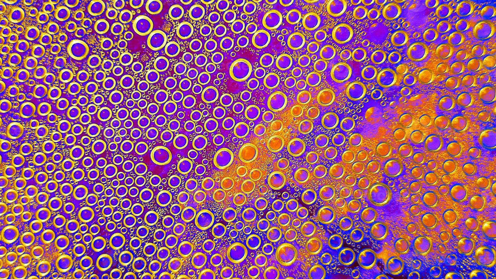 abstract drops on the surface of transparent plastic. Smooth small bubbles in the shape of a regular circle, abstract background of water bubbles photo