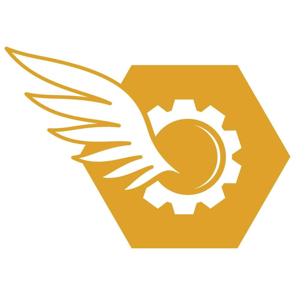 Diagonal bird wing logo. vector