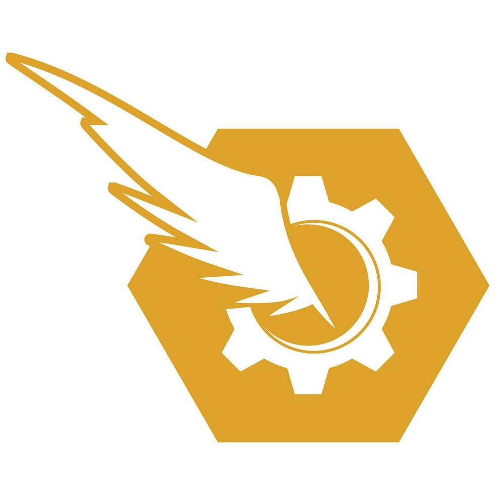 Diagonal bird wing logo. vector
