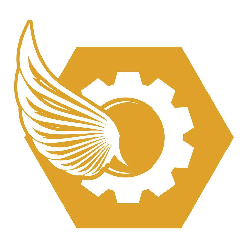 Diagonal bird wing logo. vector