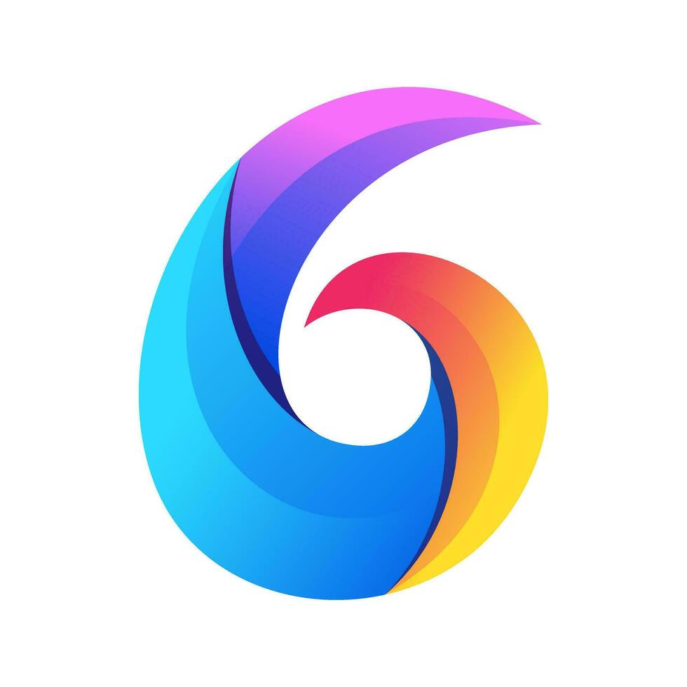Number gradient colorful design illustration vector