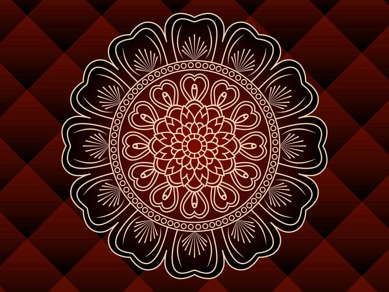 dorado color ornamental mandala antecedentes diseño vector