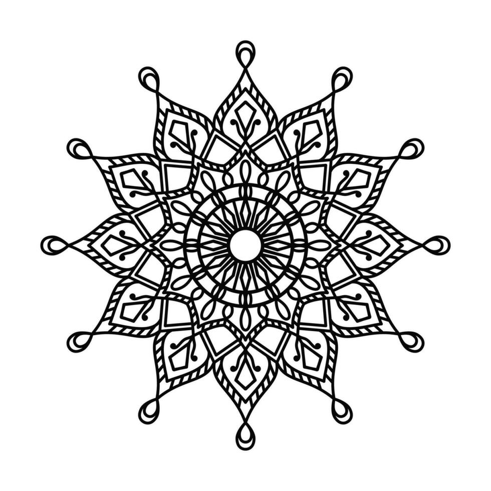 Simple Floral Mandala Coloring Book for Adults and Kids vector