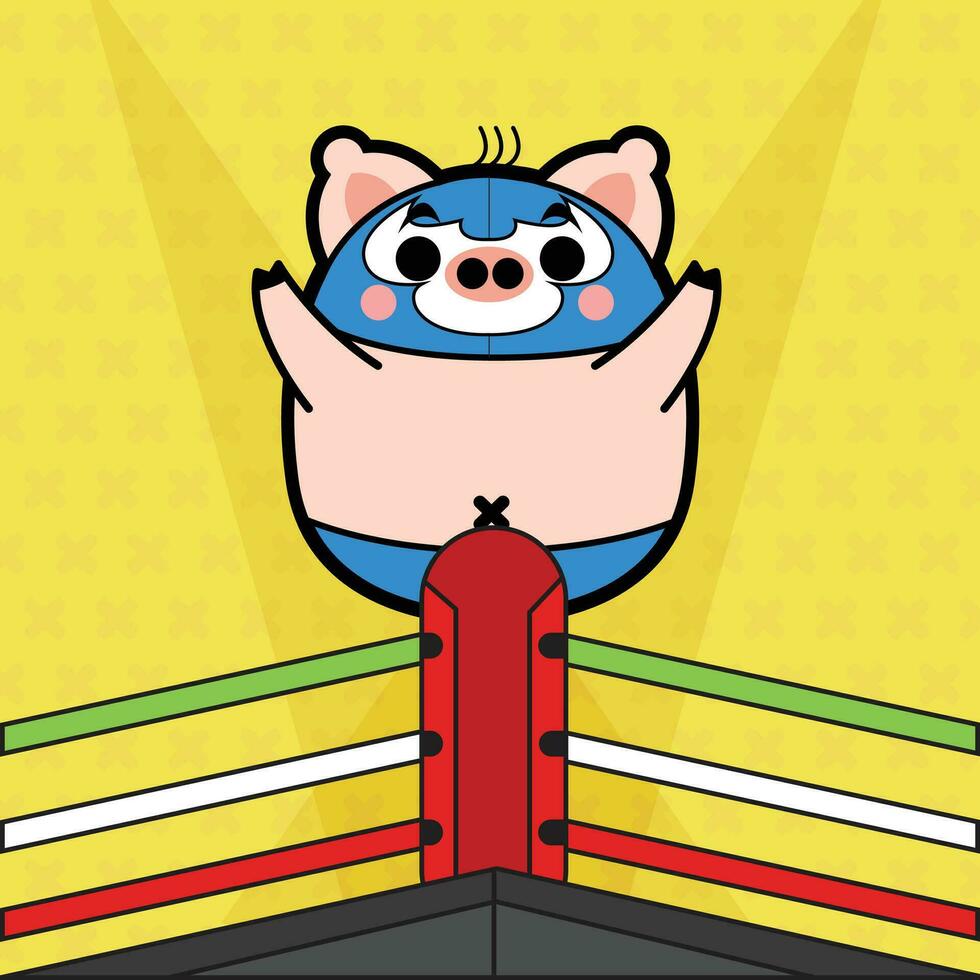 azul demonio cerdo dibujos animados personaje gratis vector ilustraciones