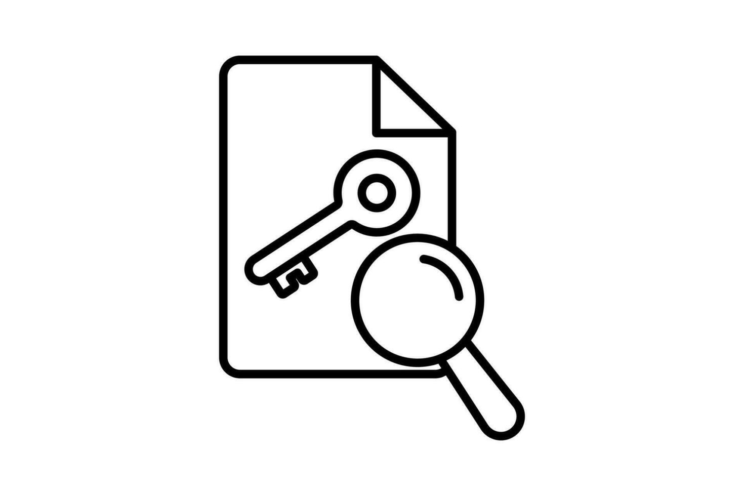 Keyword icon. Icon related to Search Engine Optimization. suitable for web site design, app, user interfaces. line icon style. Simple vector design editable