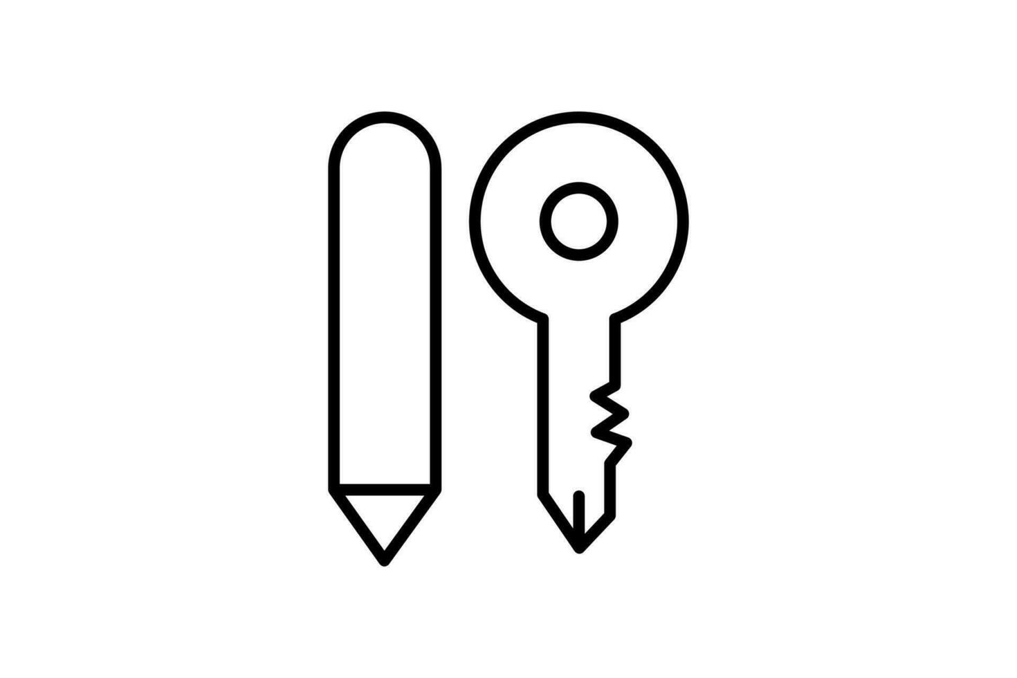 Keyword icon. Icon related to Search Engine Optimization. suitable for web site design, app, user interfaces. line icon style. Simple vector design editable