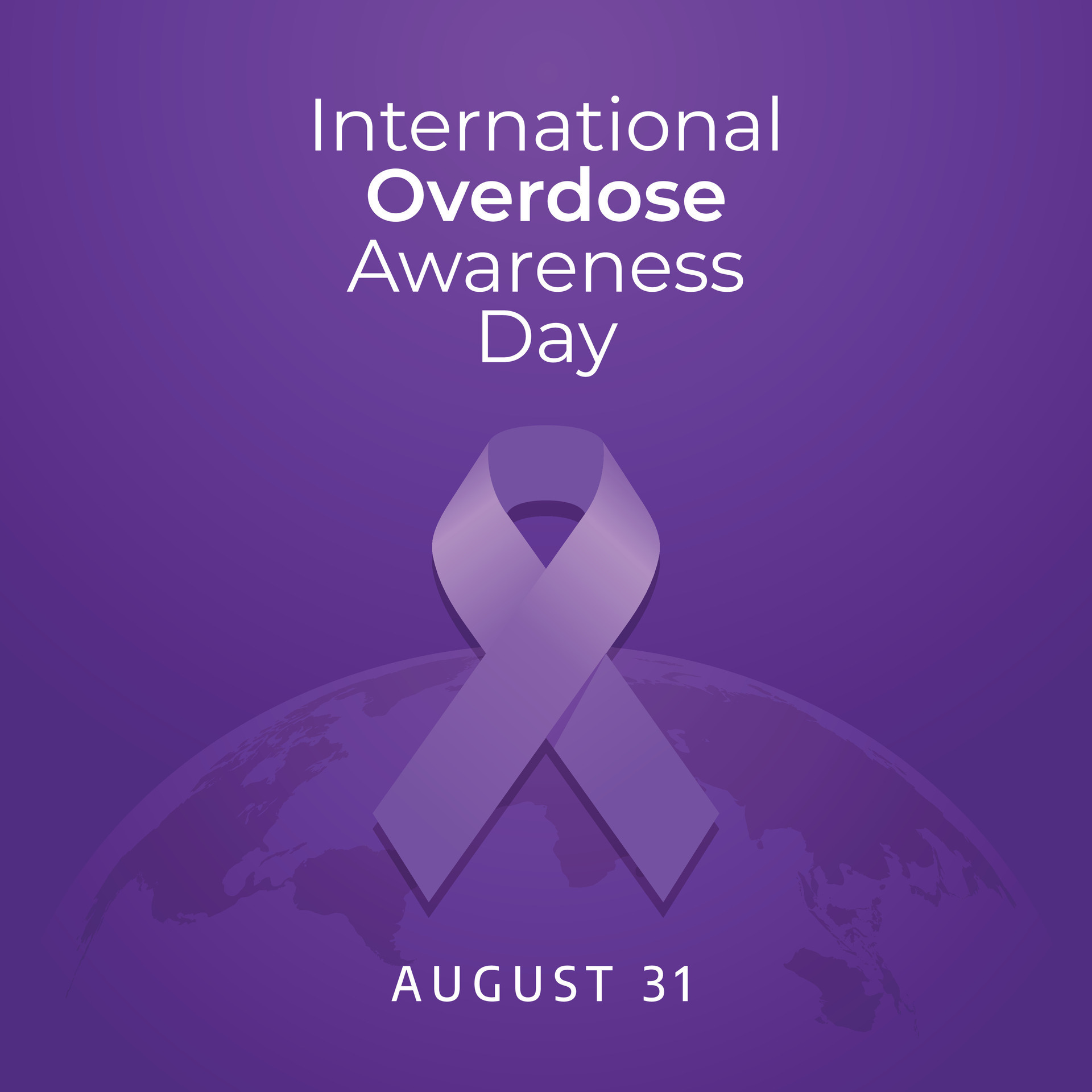 International Overdose Awareness Day design template good for celebration. ribbon design