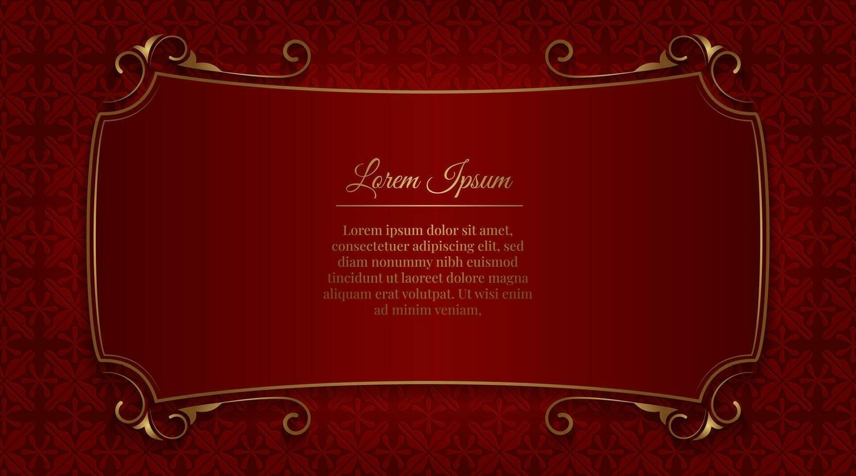 gold ornamental elegant frame, with pattern background vector
