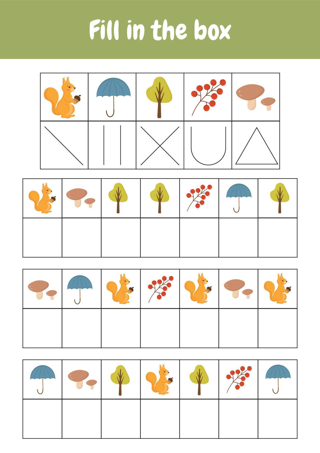 Fill in the box. Decode encode picture. Printable worksheets activities ...