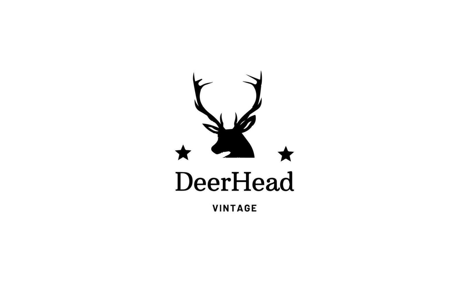 Deer head silhouette vector