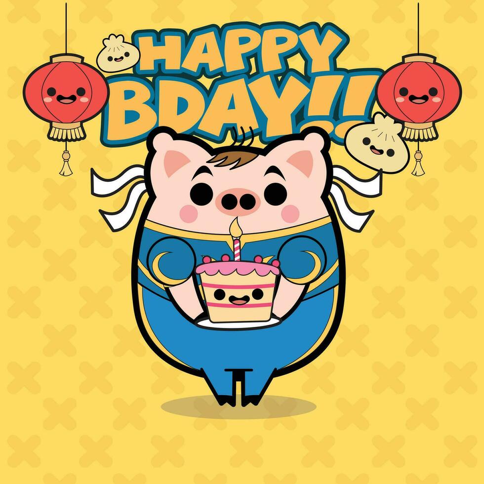 Happy Birthday Free Cartoon Design vector
