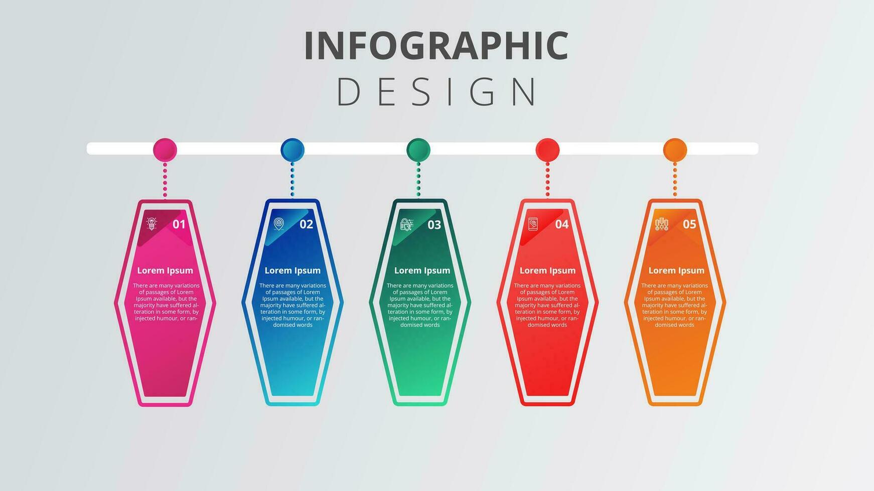 negocio concepto línea de tiempo infografía plantilla, realista papel 5 5 pasos infografía, vector bandera lata ser usado para flujo de trabajo disposición, diagrama, presentación, educación o ninguna número opción.